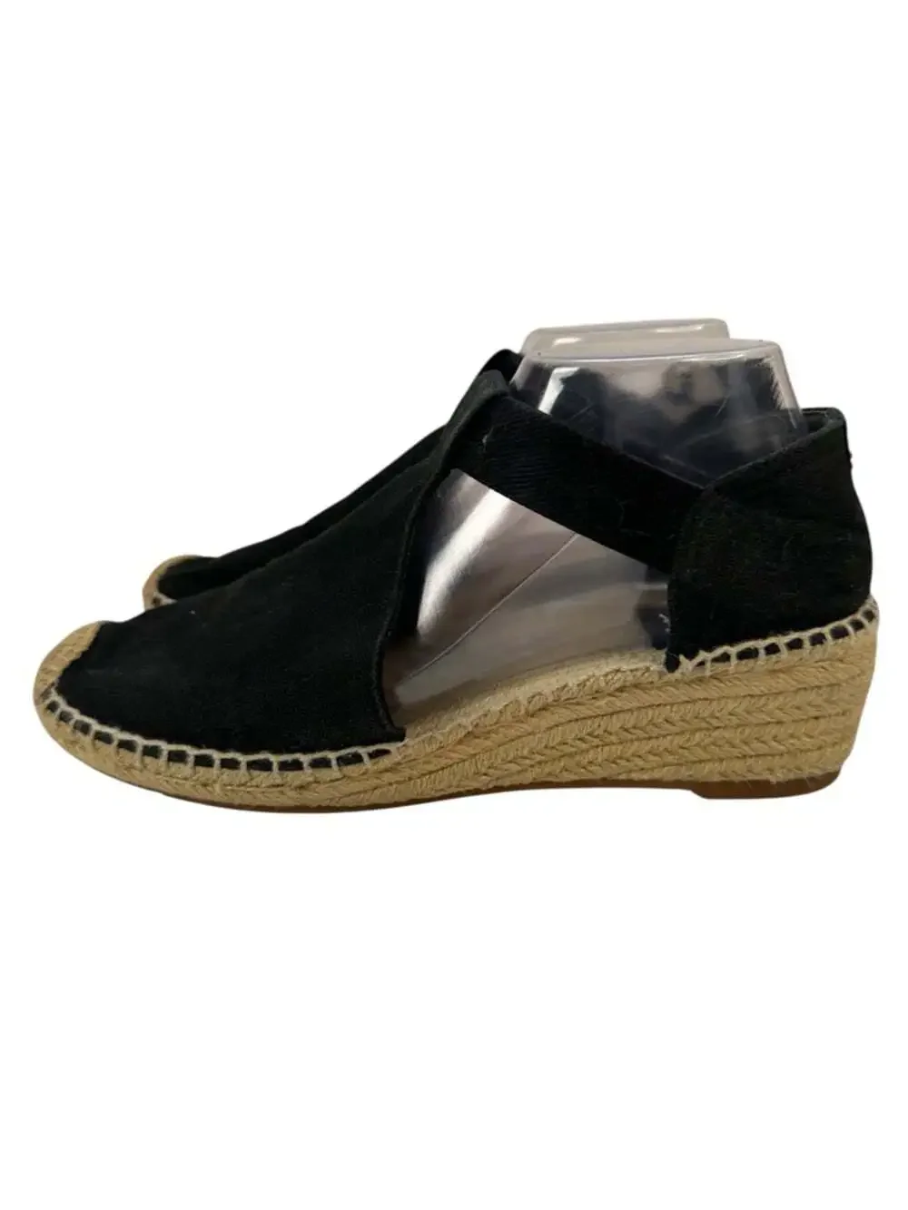 Tory Burch Catalina 3 Black Espadrille Wedge Sandals Resort Chic Womens 10